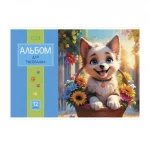 Альбом для рисования 12л., А4, на скрепке, обл.- офсет. бумага, Hatber .Пушистые мордочки — изображение 2
