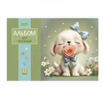 Альбом для рисования 12л., А4, на скрепке, обл.- офсет. бумага, Hatber .Пушистые мордочки — изображение 3