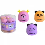 Точилка д/карандашей 1 отверстие, пластиковая, с контейнером, ассорти, deVENTE. Cuties