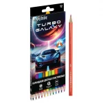 Карандаши цветные 12 цв., корпус пластик, шестигр., deVENTE. Турбо-Галактика