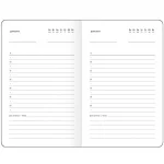 Ежедневник недатир. А6 BG. Монохром, 136 стр., темно-розовый, soft touch, с резинкой, 7БЦ — изображение 7