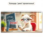 Календарь настольный домик, гребень, с бегунком, 220*115 мм, 8 л., Квадра. Символ года1, 2027 г.