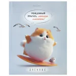 Дневник 5-11 кл. 48л. (твердый) У BRAUBERG.Пушистый мечтатель, глянцевая ламинация, с подсказом