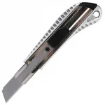 Нож канц. 18 мм, мет. направляющие, металл. корпус, BRAUBERG.Metallic — изображение 2