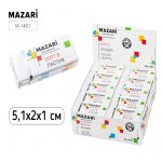 Ластик Mazari SOFT, прямоугольный, ПВХ, 51*21 мм, белый