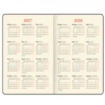 Ежедневник датир. 2027, А5, BRAUBERG Notel, 352 стр, твердая обложка, кожзам, красный — изображение 4