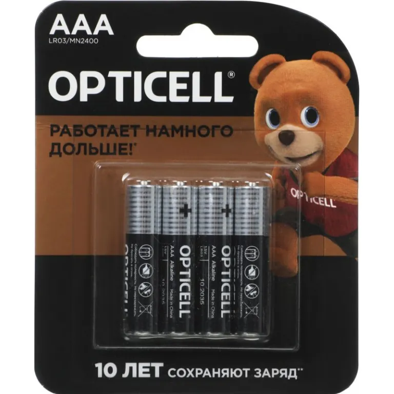 Батарейка Opticell Basic LR03 AAA щелочная, 1.5В (цена за 1 элемент) Батарейка Opticell Basic LR03 AAA щелочная, 1.5В (цена за 1 элемент) — изображение 1