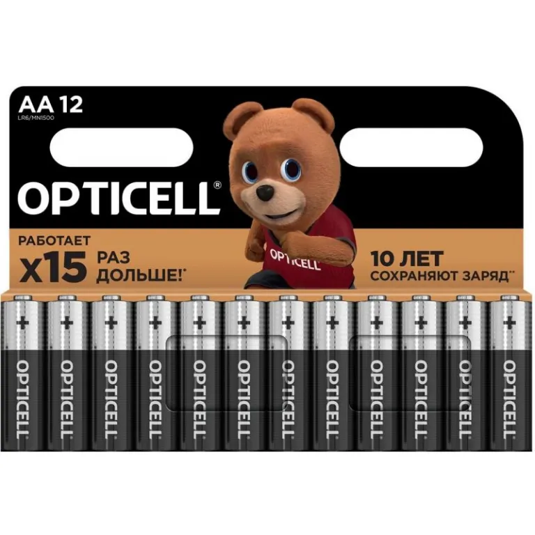 Батарейка Opticell Basic LR6 AA щелочная, 1.5В (цена за 1 элемент) Батарейка Opticell Basic LR6 AA щелочная, 1.5В (цена за 1 элемент) — изображение 1