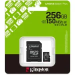 Карта памяти 256Gb MicroSDXC Kingston SDCS3/256GB Canvas Select Plus V10 A1 + адаптер