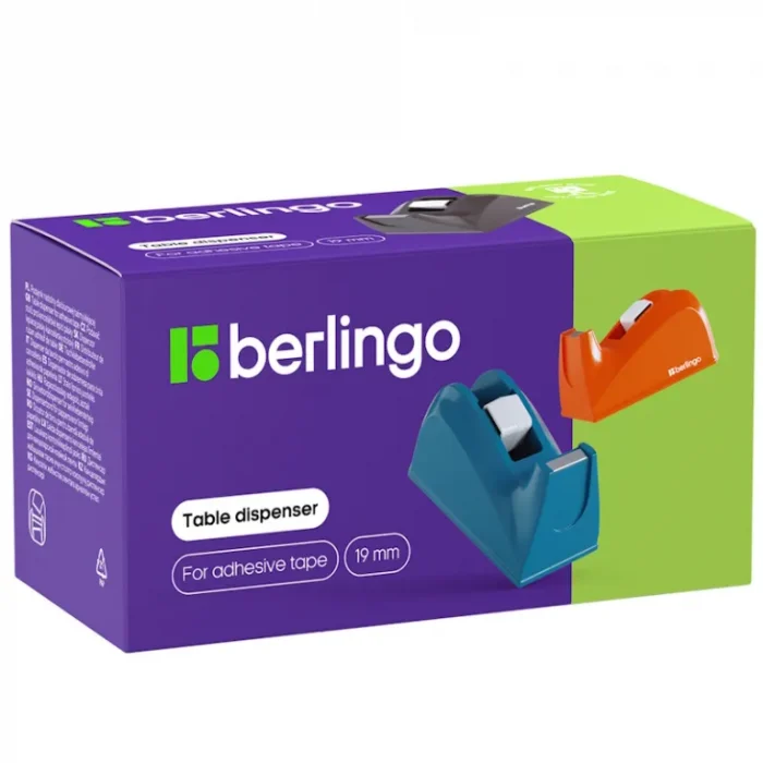 Диспенсер для скотча настольный, до 19 мм, черный, Berlingo — изображение 2