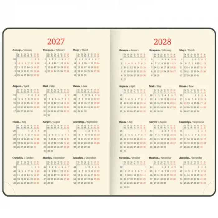 Ежедневник датир. 2027, А5, BRAUBERG Essential, 352 стр, твердая обложка, кожзам, бежевый — изображение 6