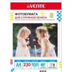Фотобумага матовая односторонняя, A4, 230 г/м², 100 л.,deVENTE