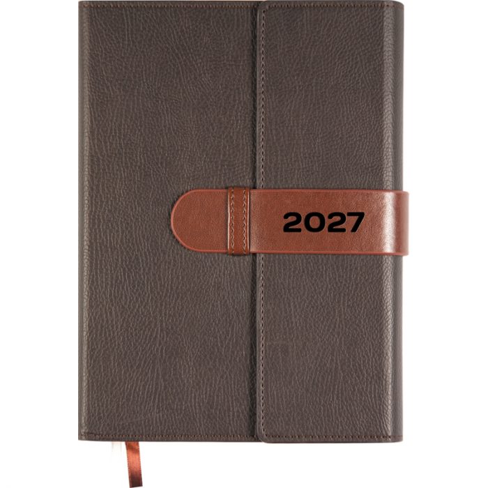 Ежедневник датир. 2027, А5, deVENTE. Tudor, 336 стр, кожзам, коричневый, карман для визиток Ежедневник датир. 2027, А5, deVENTE. Tudor, 336 стр, кожзам, коричневый, карман для визиток — изображение 1