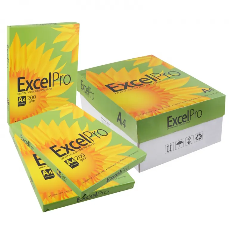 Бумага "ExcelPro. Подсолнух/Sun Flower" A4 200 гр. (полноцветная лазер./струйн. печать) 100л/пач. Бумага "ExcelPro. Подсолнух/Sun Flower" A4 200 гр. (полноцветная лазер./струйн. печать) 100л/пач. — изображение 1