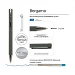 Ручка шариковая подар.автомат. 0,7 мм, синяя, корпус серый, SOFT TOUCH, BrunoVisconti BERGAMO — изображение 2