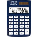 Калькулятор карманный, 8 разр.,58х88, двойное питание, синий, Skainer SK-108XBL
